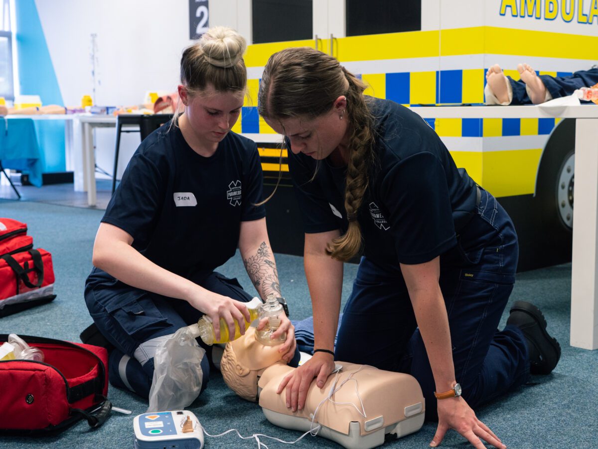 APC students doing CPR.