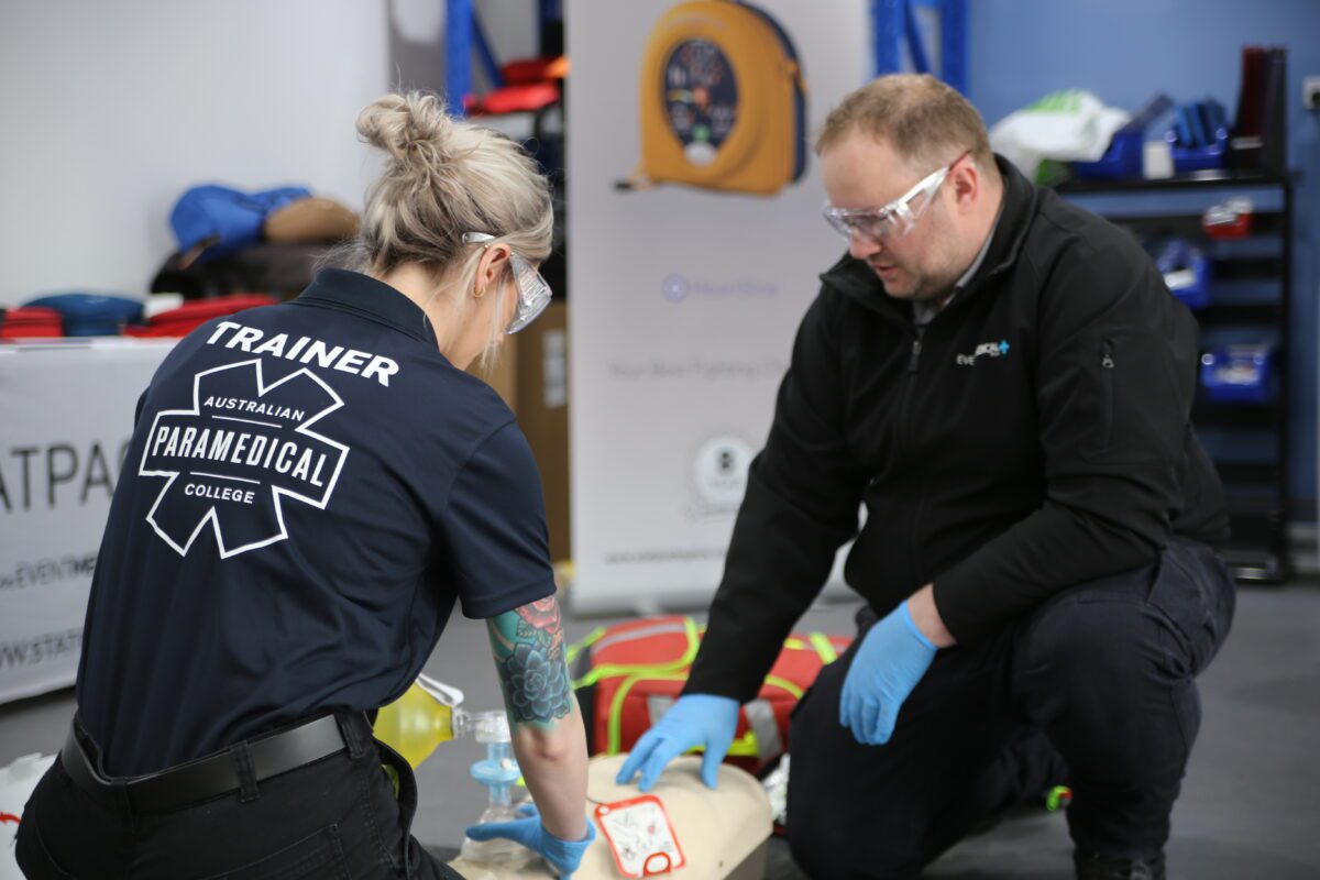 APC students learning paramedic skills