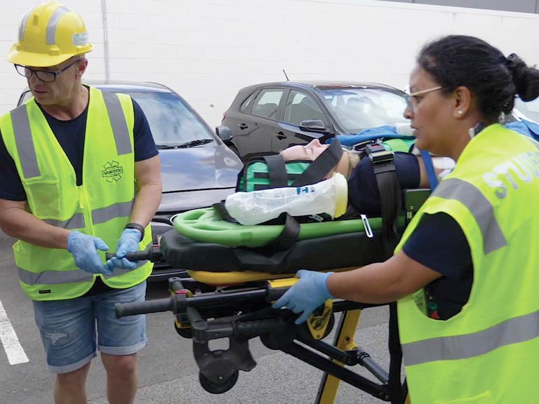 An image of paramedics training